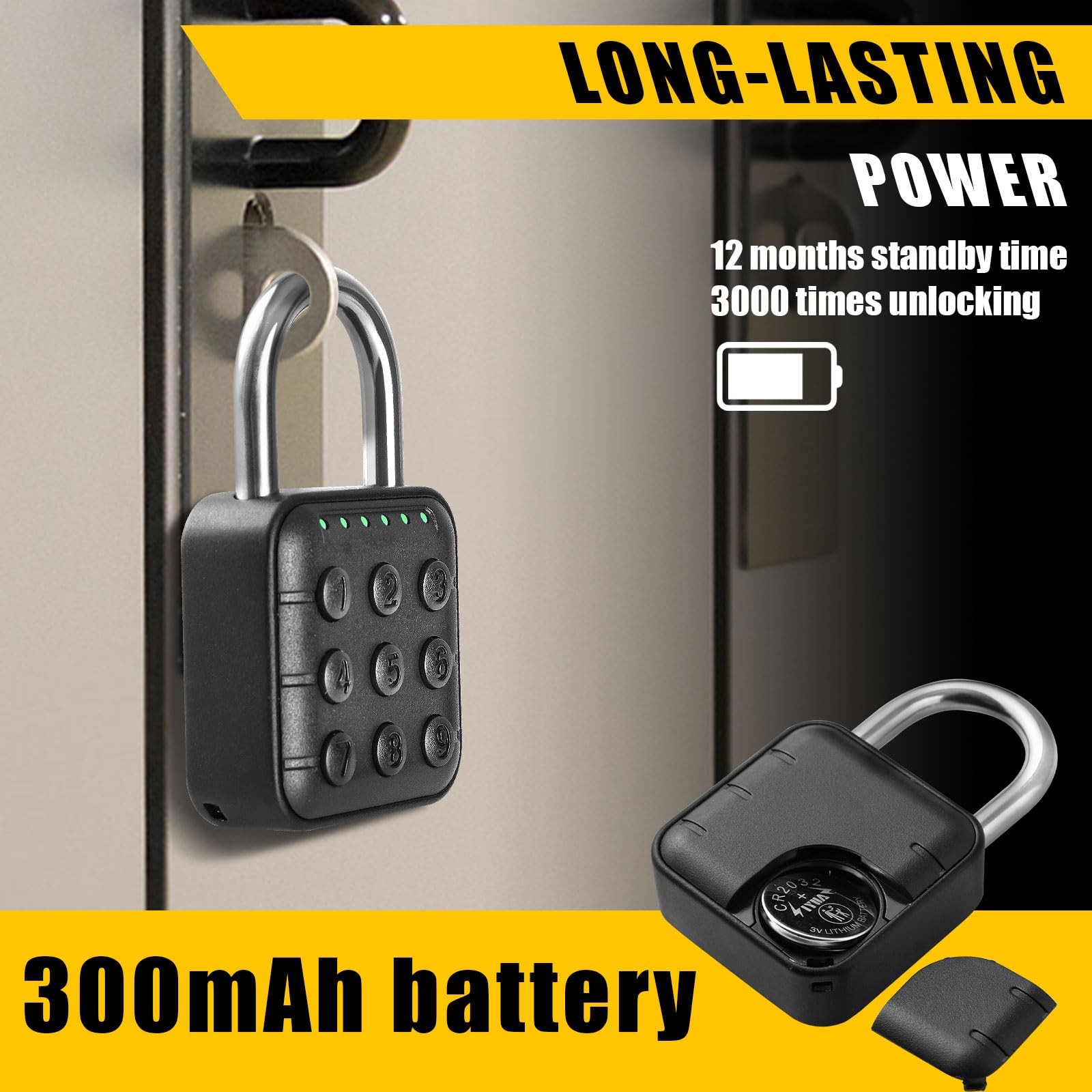 Delswin Combination Lock For - Lock Waterproof Smart Padlock For School