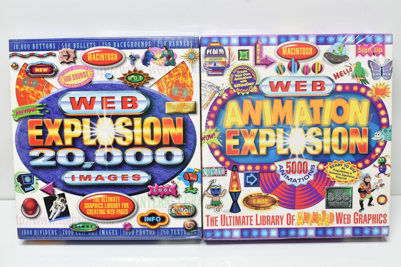 Big Box Nova Web Explosion Images & Animation For Macintosh Clip Art 1996 Sealed