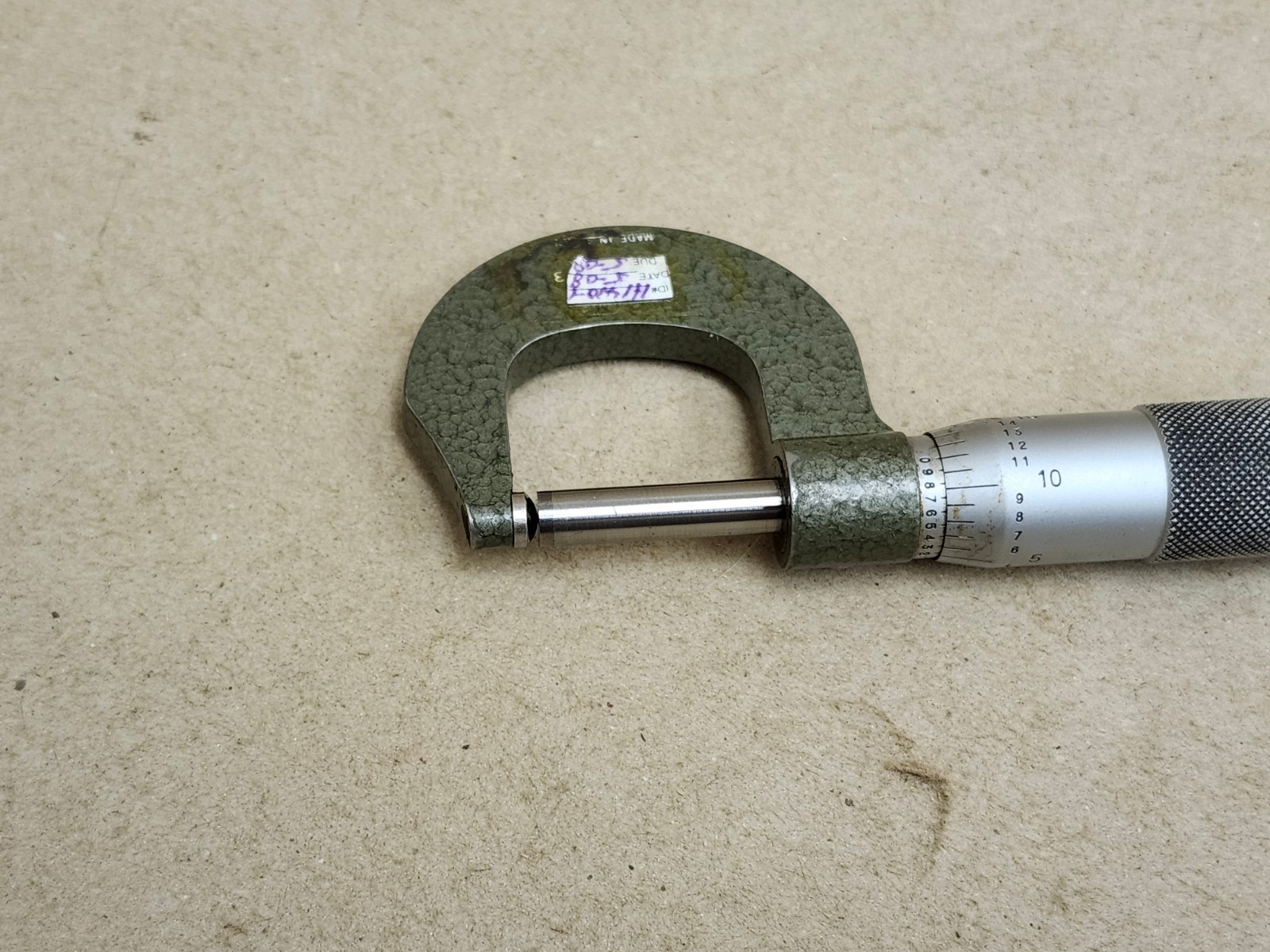 Mitutoyo #115-163 Outside Micrometer 0-1" with Spherical Face