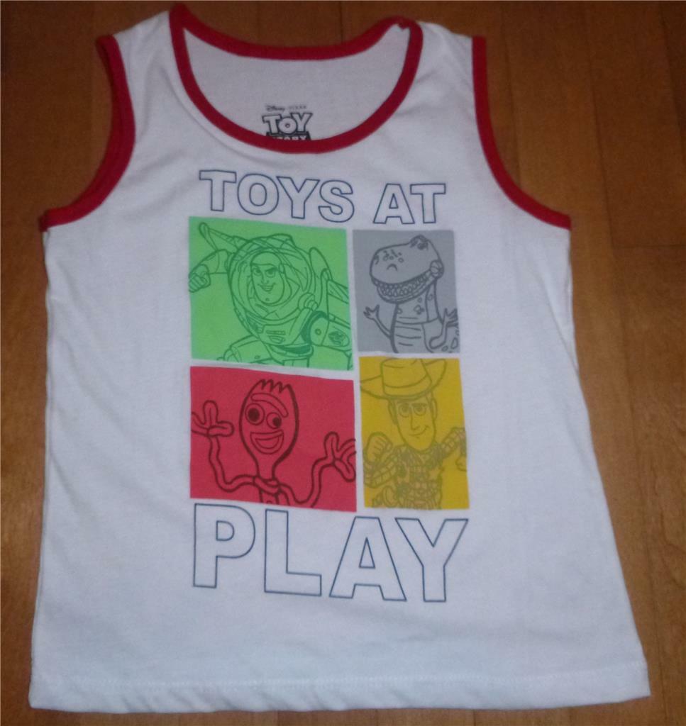 Tod Boys Girls Toy Story Toys At Play Tank Top Size 2T 3T 4T 5T buzz Woody NWT