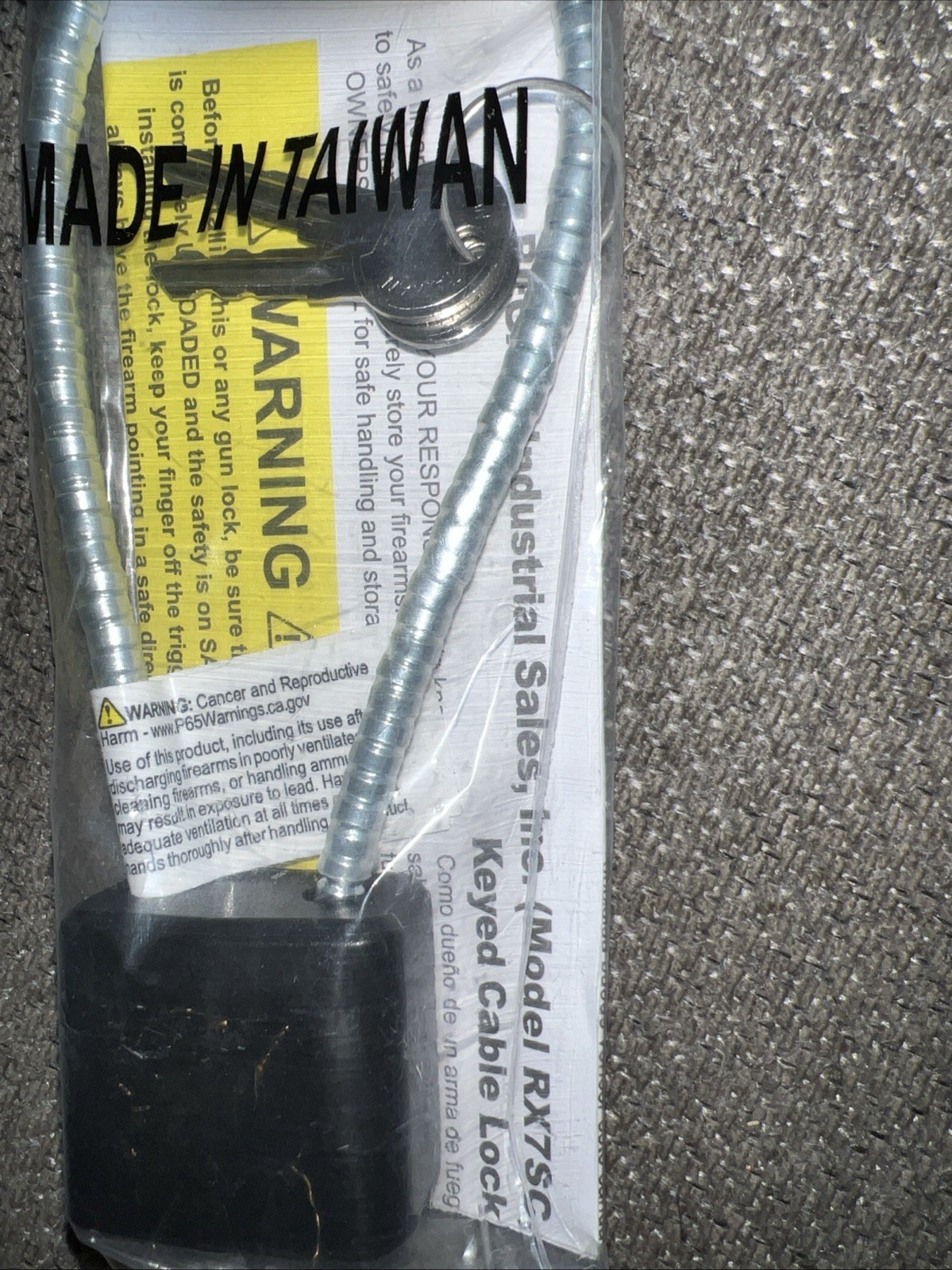Regal RX7SC Gun Lock With 2 Keys NIP