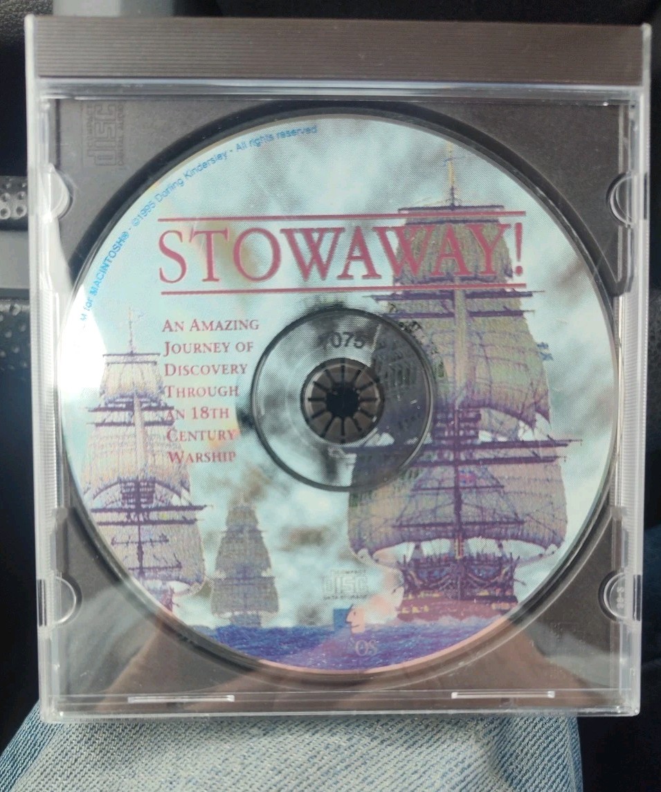 Vintage 1995 Stowaway! CD-ROM  Macintosh Mac Game Software DISC  GAME ONLY