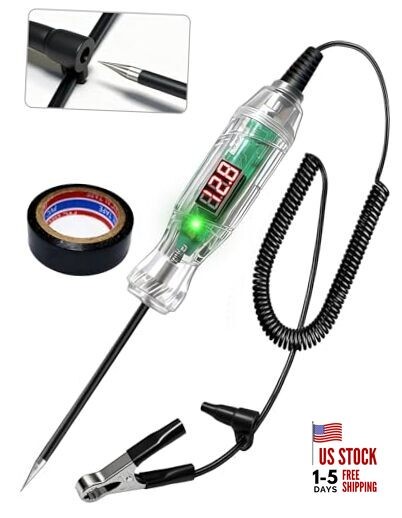 Automotive Test Light w/Electrical Insulating Tap, 3-70V With Electrical Tape