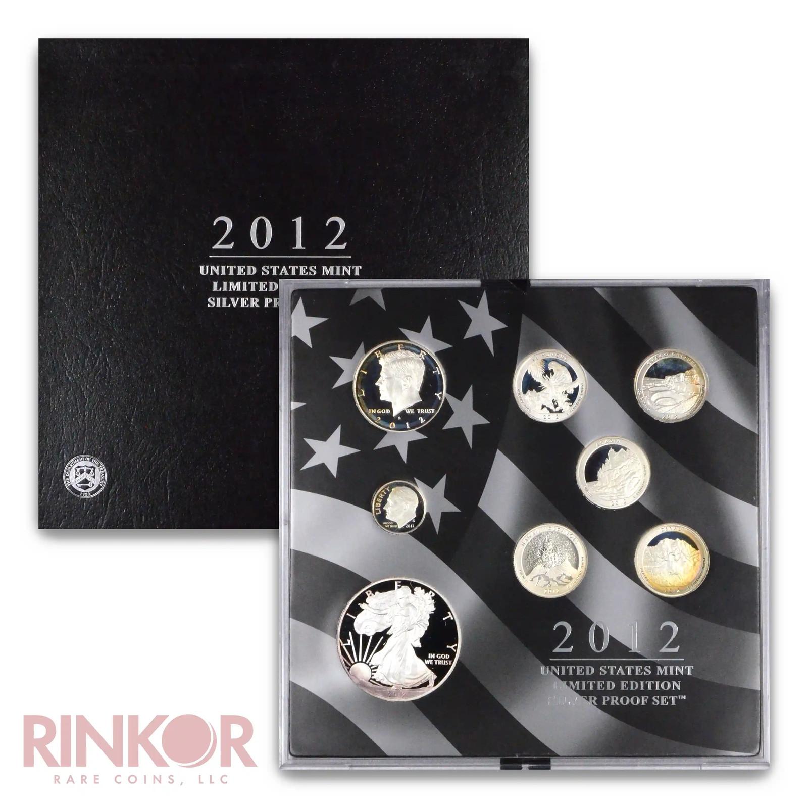 2012-S Limited Edition Silver 8-Coin Proof Set (Box and CoA)