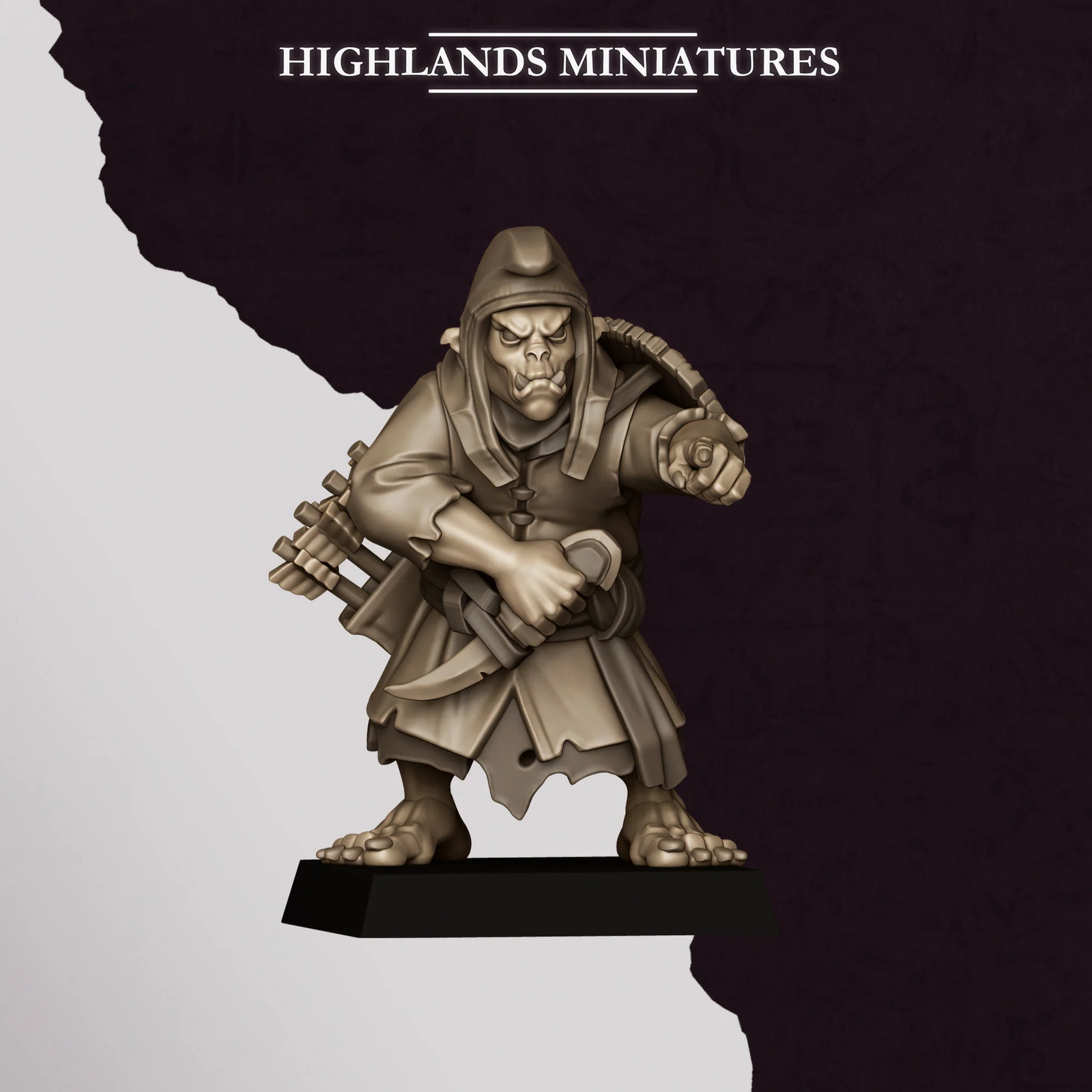 Hobgoblin Archers Command Group - 28-32mm - Resin Tabletop Miniature