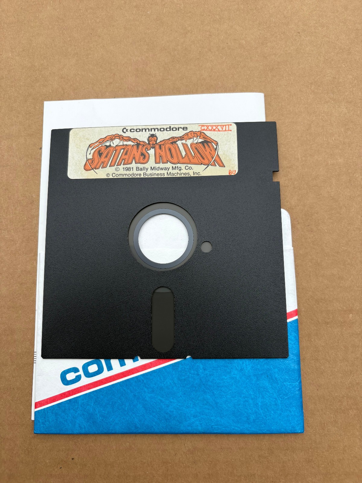 Satans Hollow Commodore 64 Game Disk Software Manual Bally Midway C64