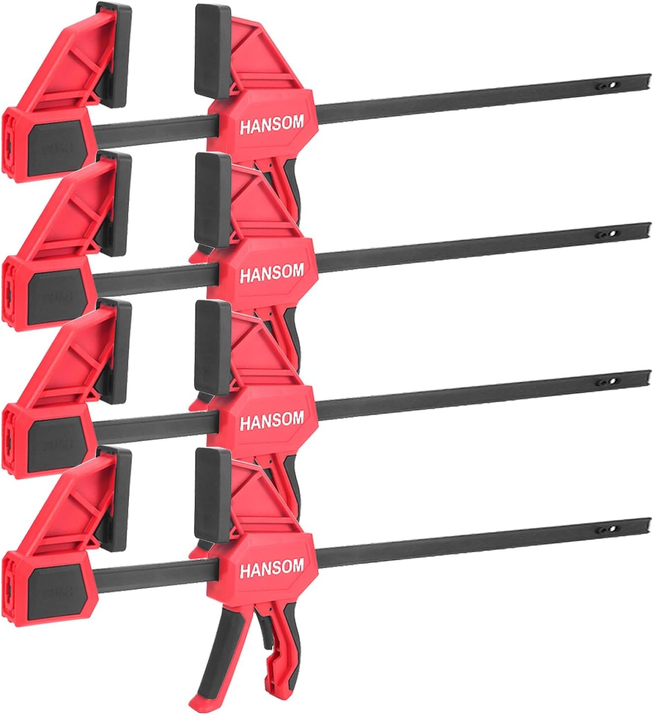 Upgraded 4-Piece 24-Inch Heavy-Duty Bar Clamps with 350-LB Grip and Quick