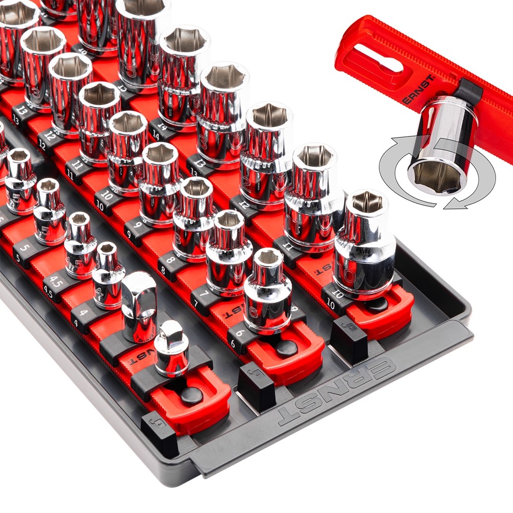 ERNST 8450 Red 18" Socket Boss 3 Rail
