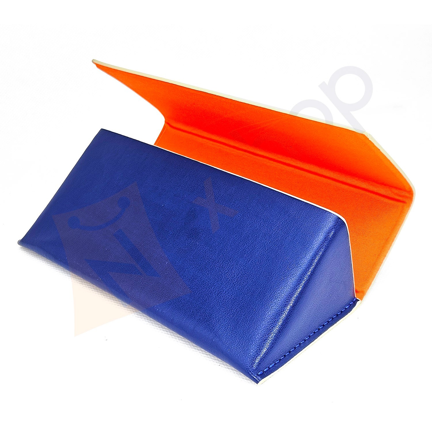 Fendi Sunglasses Eyeglasses Medium Hard Leather Case w/ Cleaning Cloth - Blue