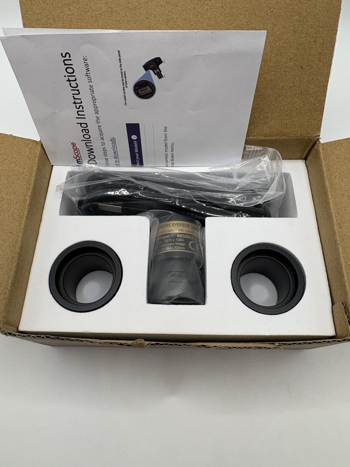 New AMSCOPE MD200A 40X Mag USB MICROSCOPE EYEPIECE CAMERA & Software Instruction