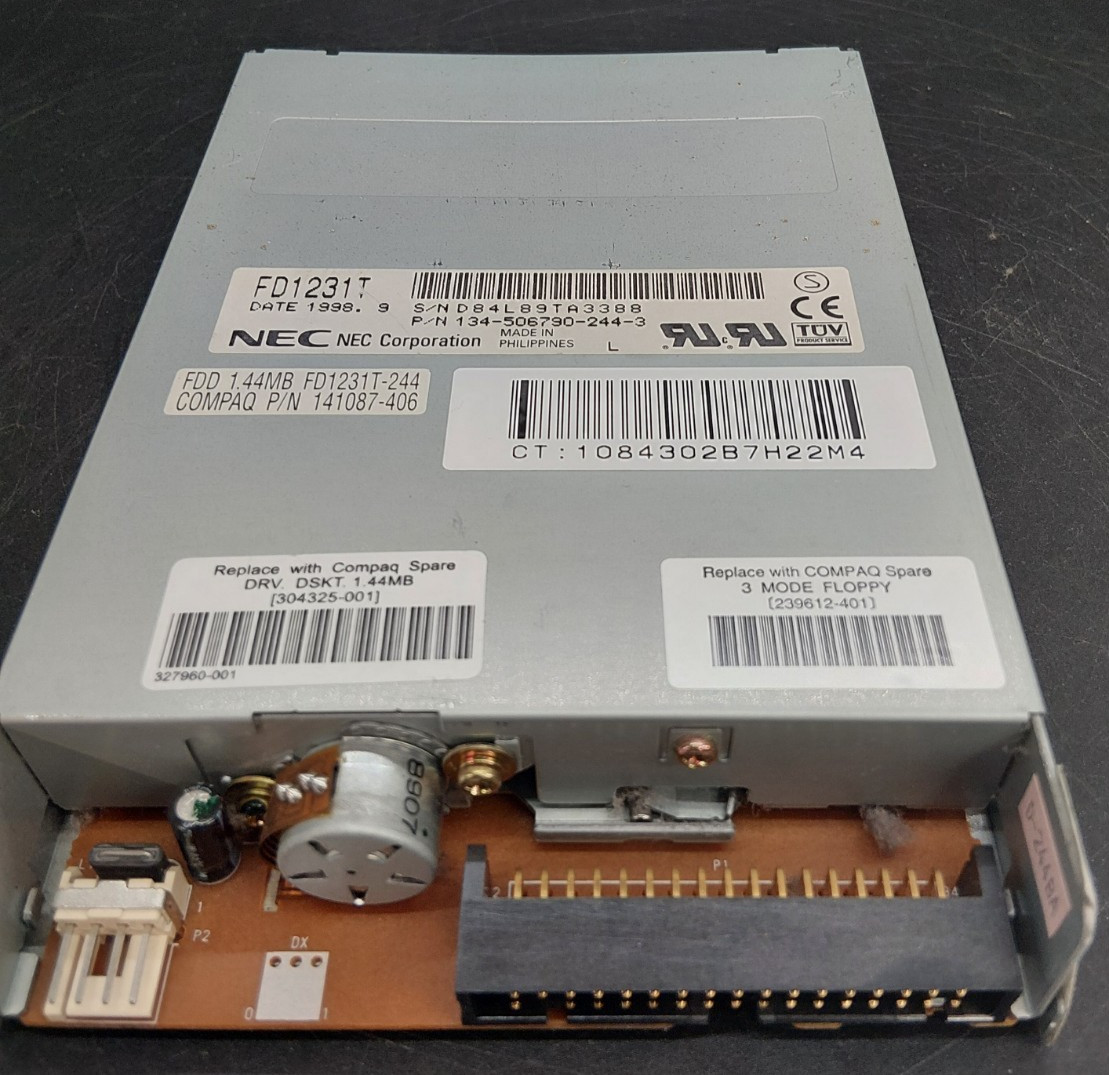 NEC FD1231T Internal 3.5 inch Floppy Disk Drive (No Bezel)