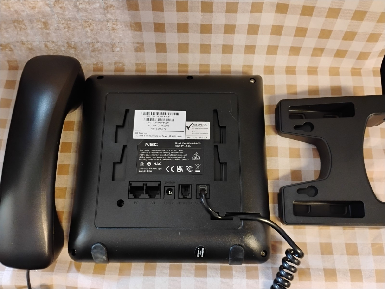 NEC ITX-1615-1W(BK)TEL