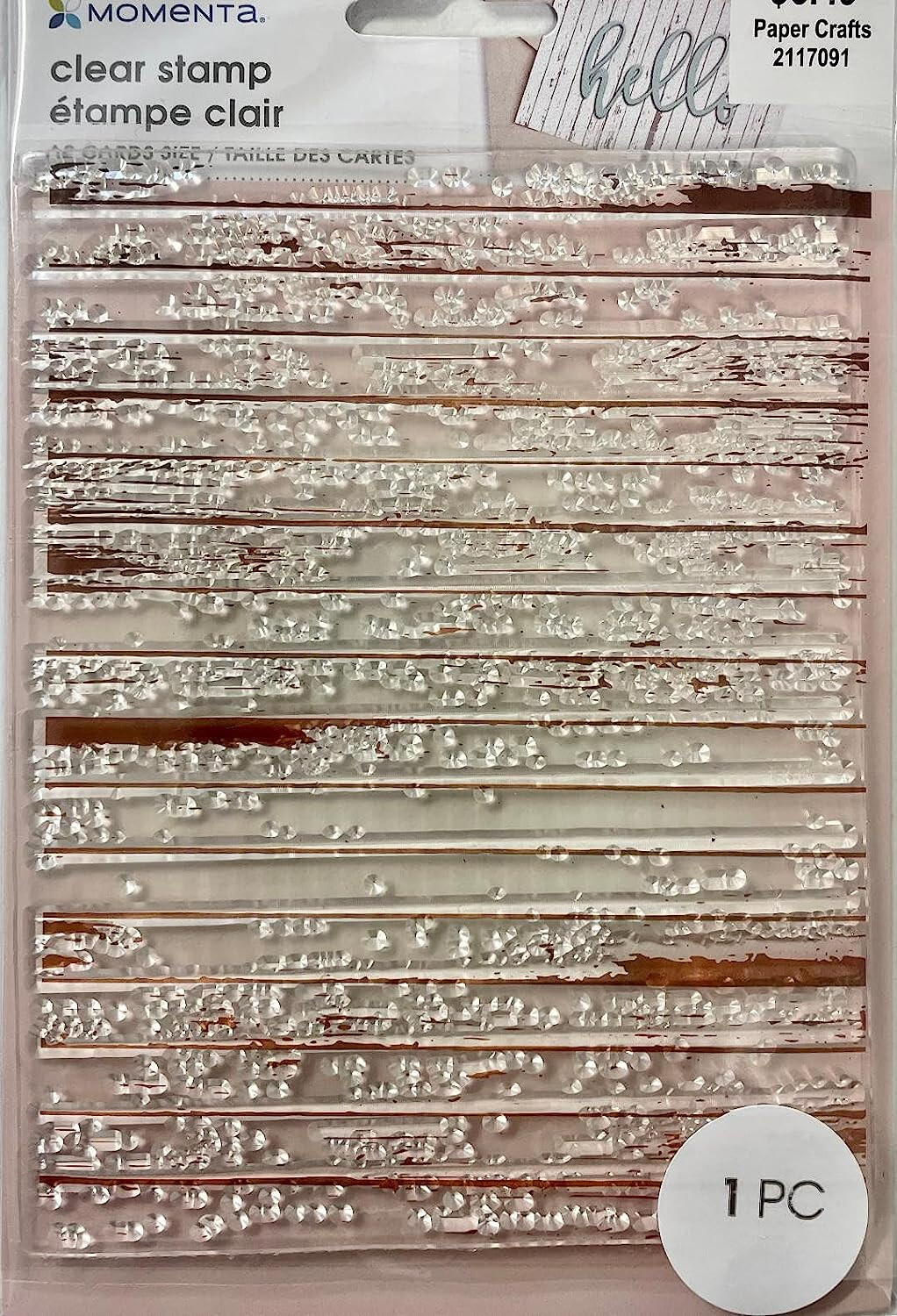 Momenta Background Woodgrain Wood Plank Clear Stamp A2 Card Size Rare! Retired!