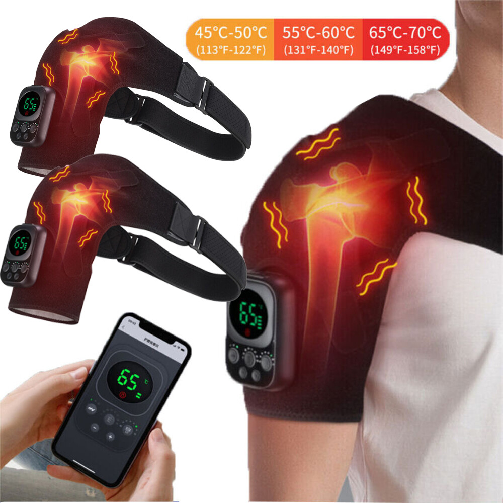 1/2X Wireless Shoulder Massager APP Control Heating  Vibration Shoulder Massager