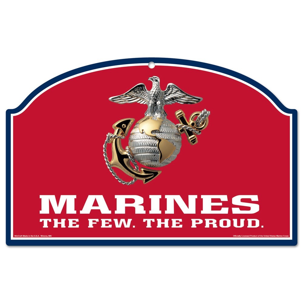 UNITED STATES MARINES THE FEW, THE PROUD. 11"X17" WOOD SIGN NEW FREE SHIPPING