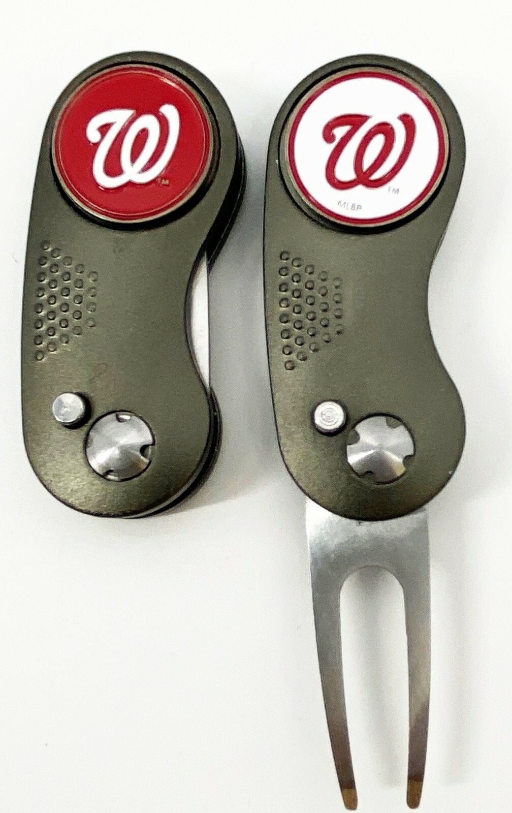 GOLF SWITCHBLADE Washington Nationals DIVOT REPAIR TOOL + Ballmarker Gray