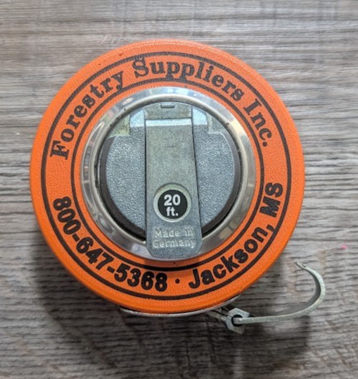 20ft English Steel Diameter Tape 343D with Black Graduations