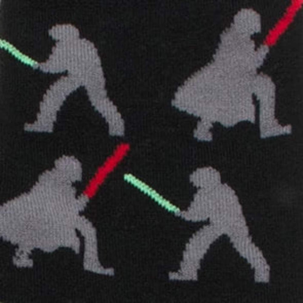 Star Wars Darth Vader and Luke Skywalker LIGHTSABER Battle Black Dress Socks and