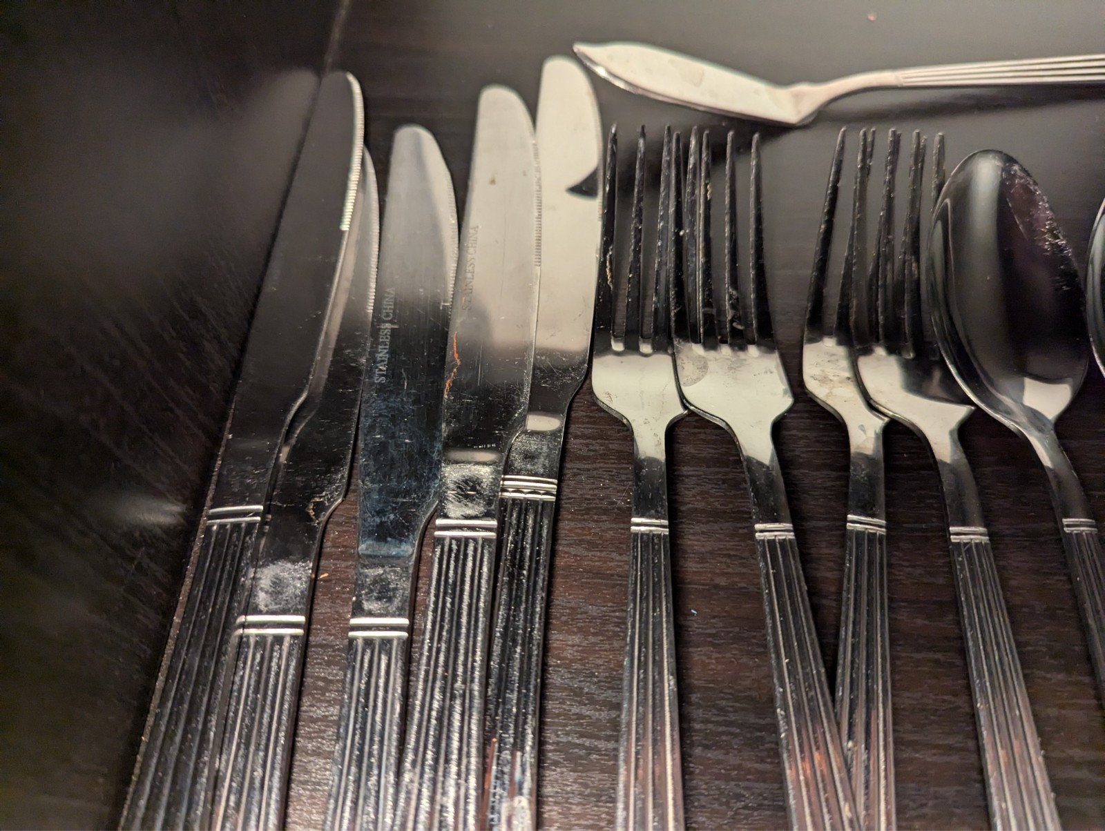 14 Pc Stainless Mixed FLATWARE Silverware - Around 1LB 4OZ - See Video Please