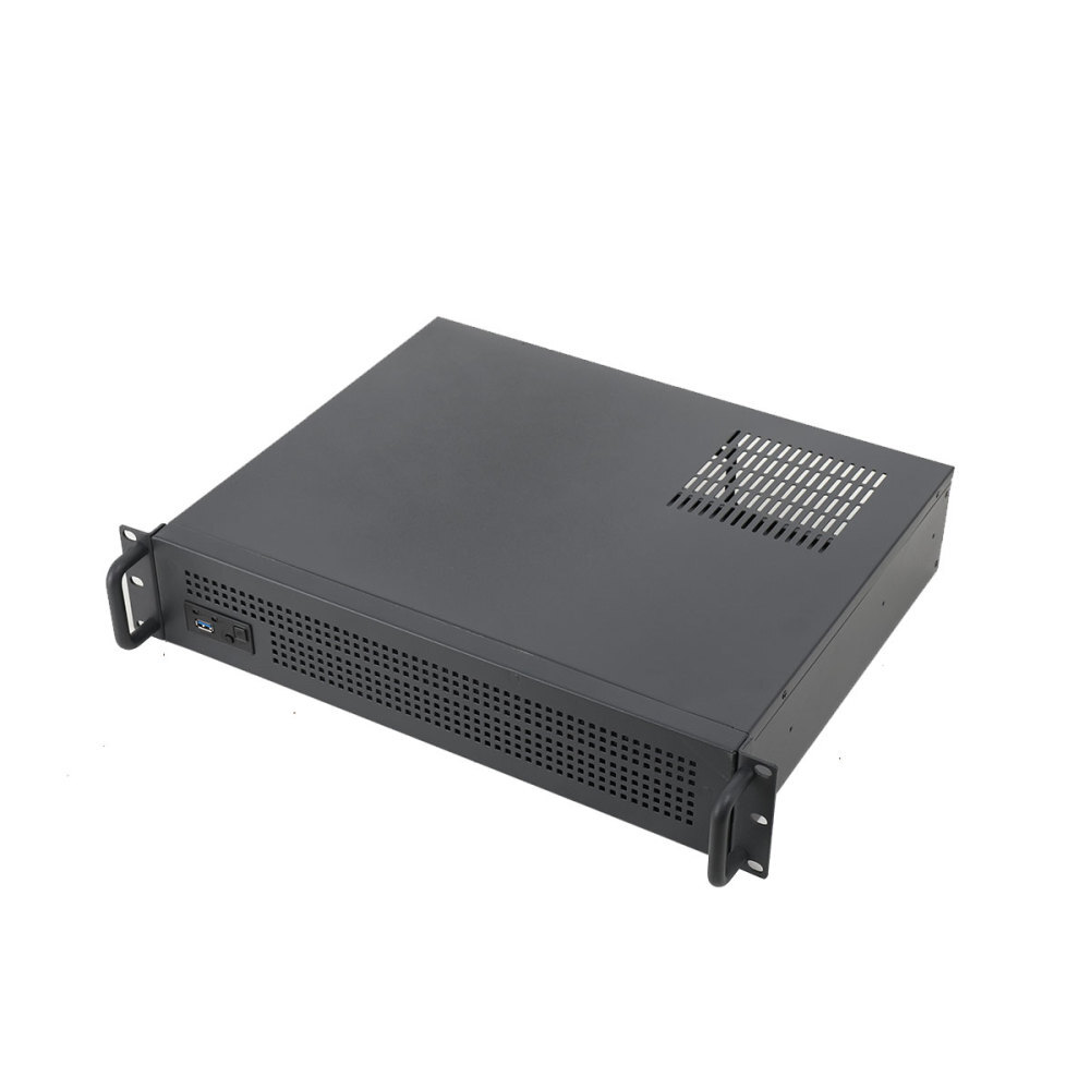 19" rack server housing 2U 2U black - only 38cm deep