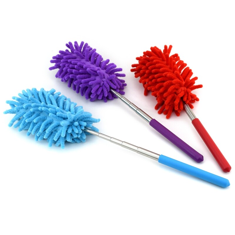 Extendable Adjustable Soft Chenille Duster Dusting Brush Cleaning Tool Washable