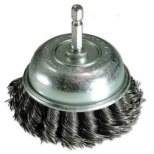 Laser Tools Twist Knot Cup Brush with Quick Chuck 75mm 3148
