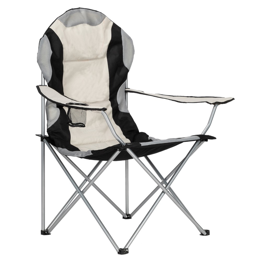 1PCS Portable Camping Fishing Chair Outdoor Folding Chair w/Cup HolderCarry Bag