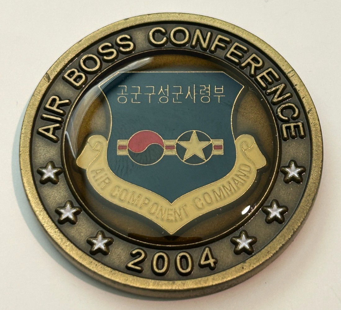 2004 Air Boss Conference Air Component Command Reupublic of Korea Challenge Coin