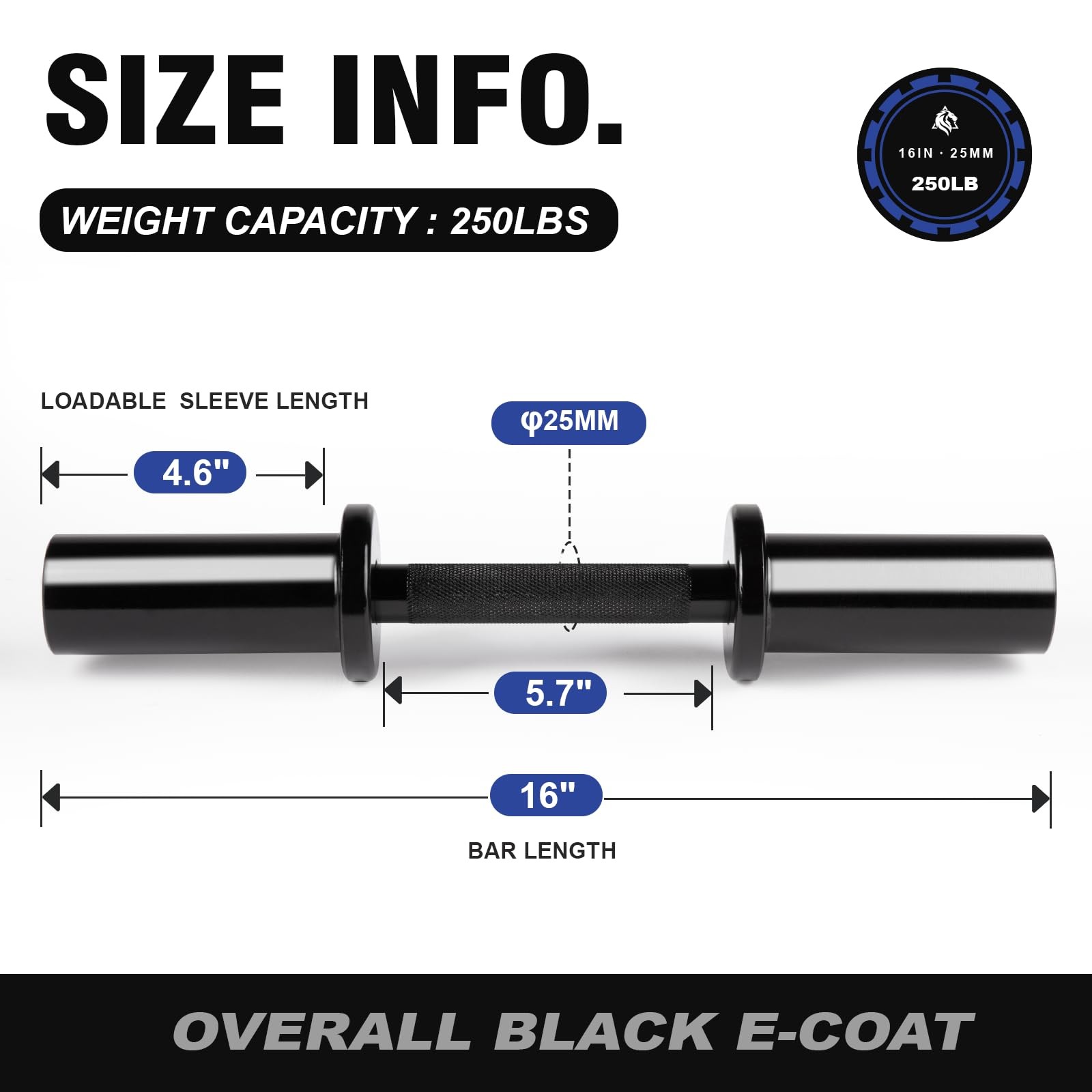 16" Loadable Dumbbells Pairs, Solid Steel Olympic Dumbbell Handles for 2" Pla...