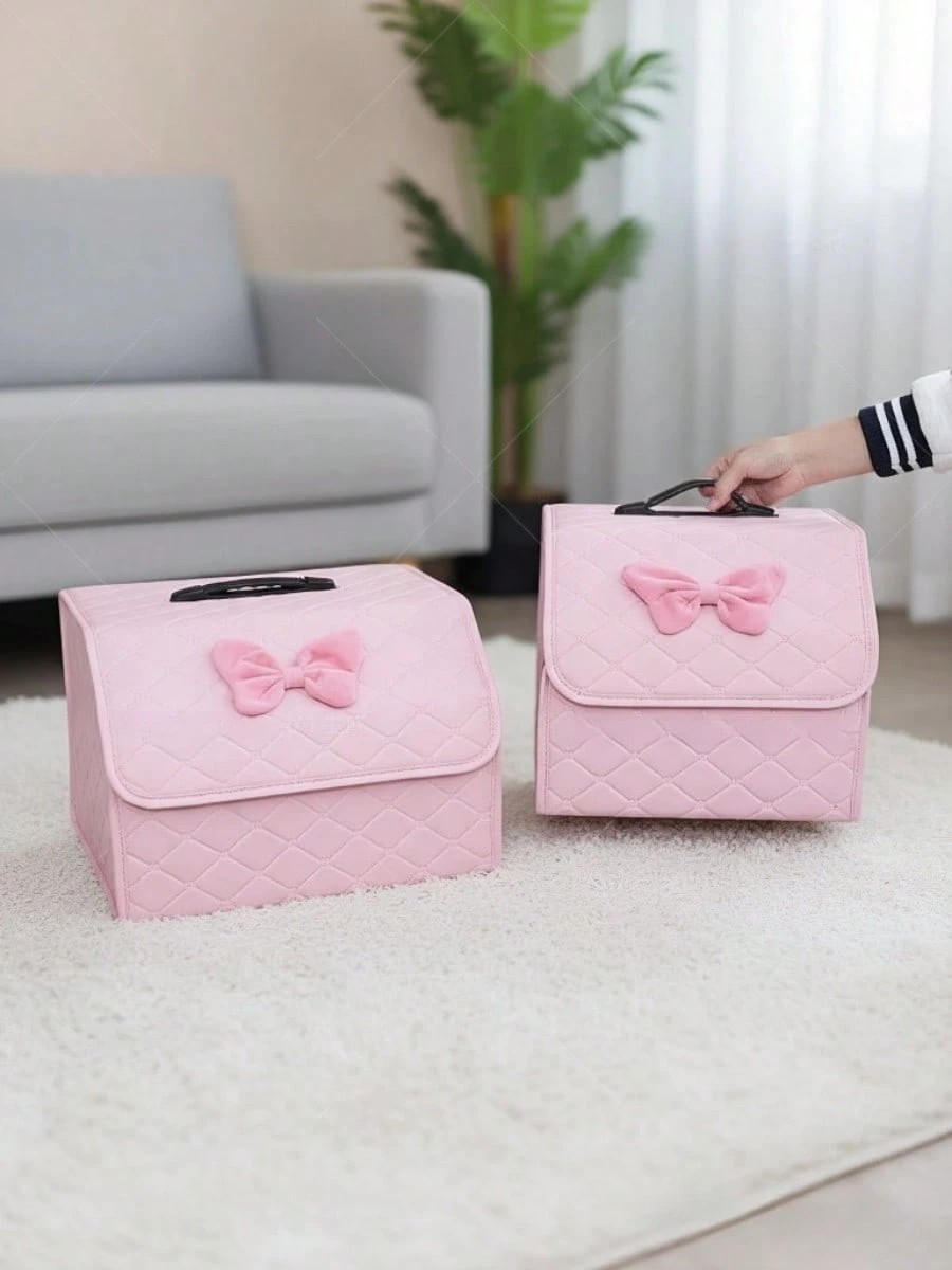 New AutoEase Leather Car Trunk Organizer Foldable Storage Box Multi Use