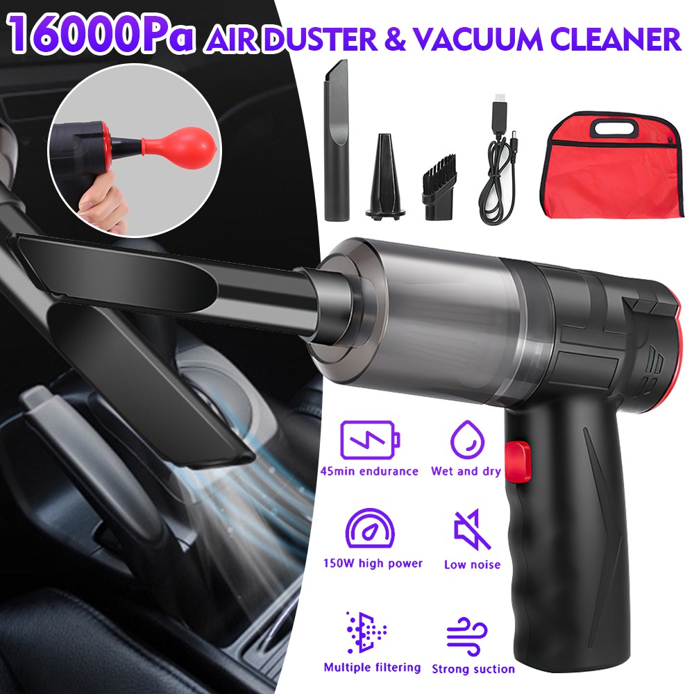 Cordless Electric Mini Air Duster Blower Vacuum Cleaner for PC Computer Car Home