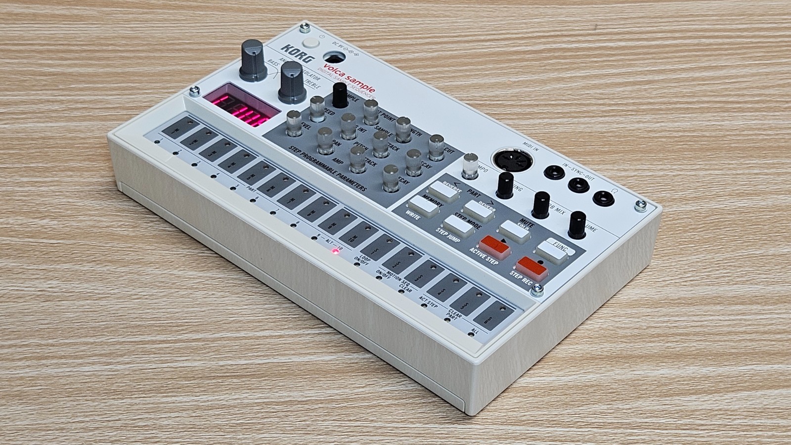 Korg Volca Sample Digital Sample Sequencer with Angled Desktop Stands