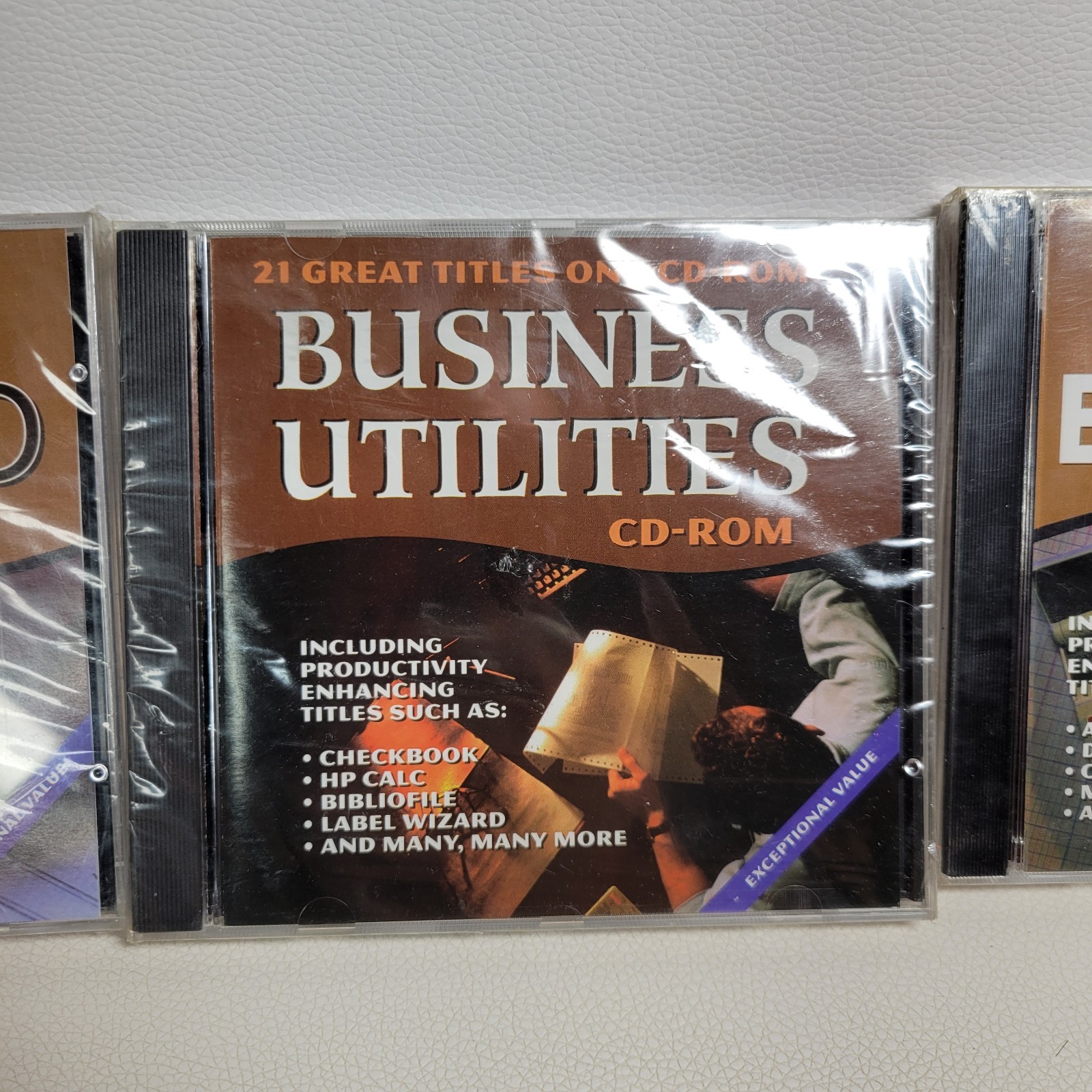 3 Vintage Shareware Cd-Rom Business Essentials, Utilities, Working World