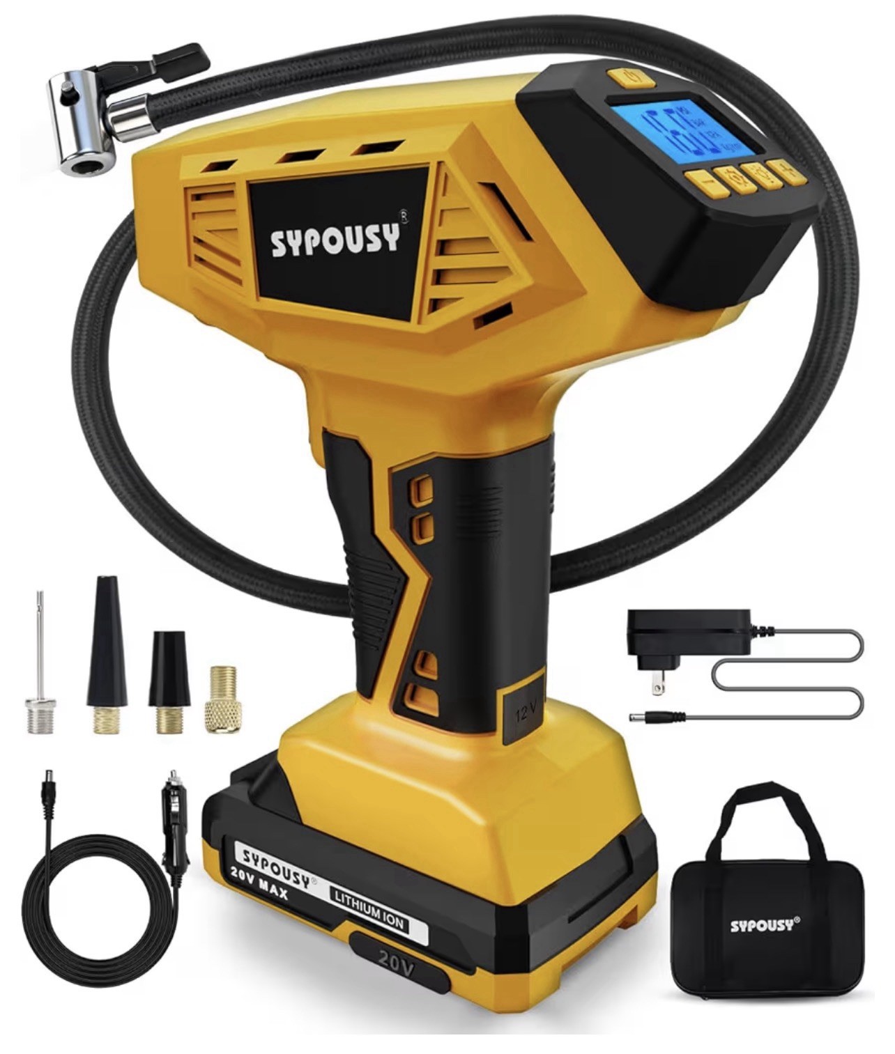 Tire Inflator Portable Air Compressor - 4X Faster Inflation, 160PSI Cordless