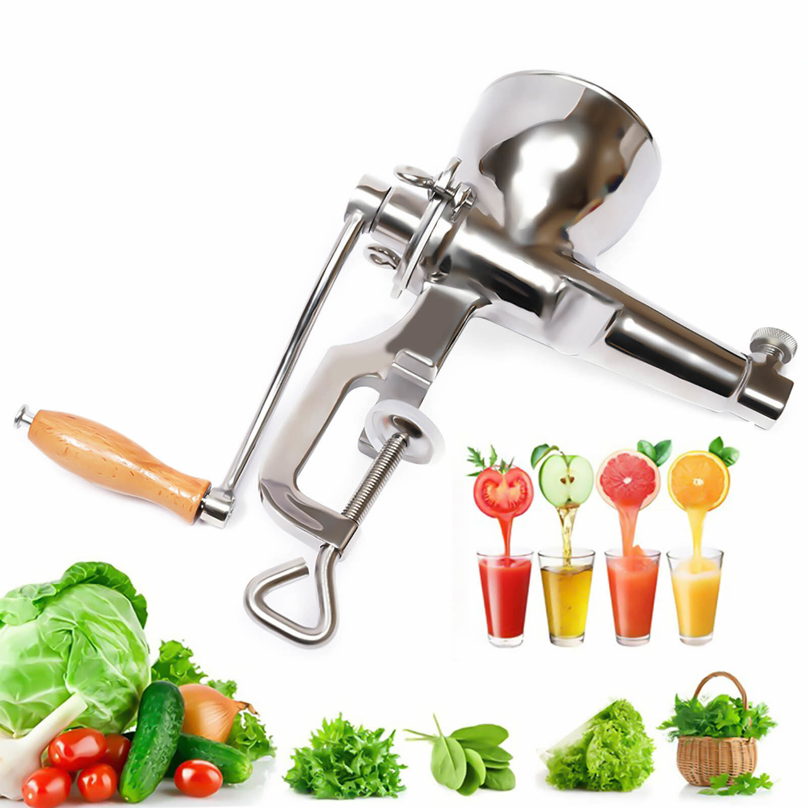 Hand crank grinder Manual Wheat Grass Juicer Hand Juicer For Fruit Vegetable