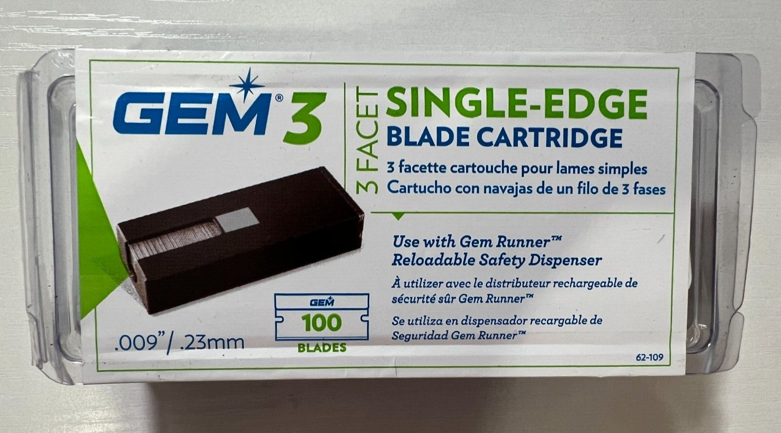 AccuTech BLADES GEM3 - Single Edge - 100 Blades