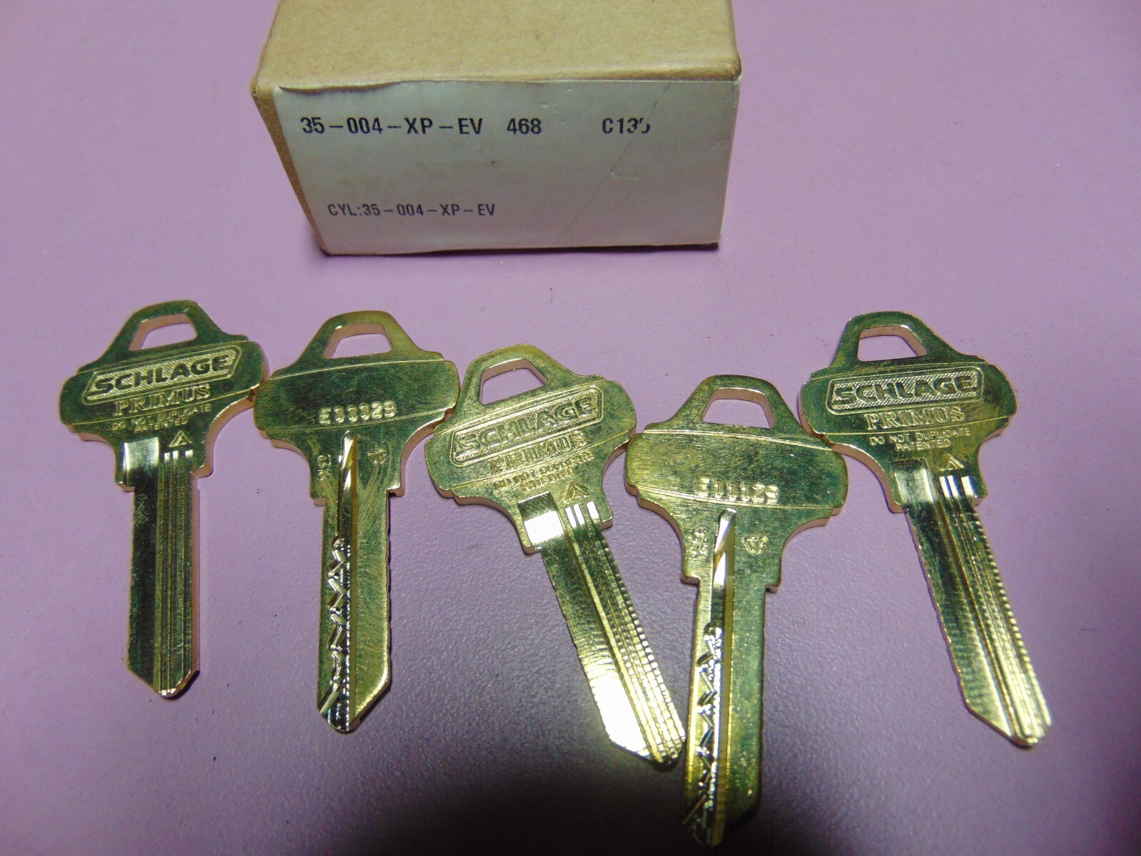 5 KEYS EVEREST PRIMUS SCHLAGE C135 KEYS UNCUT LOCKSMITH