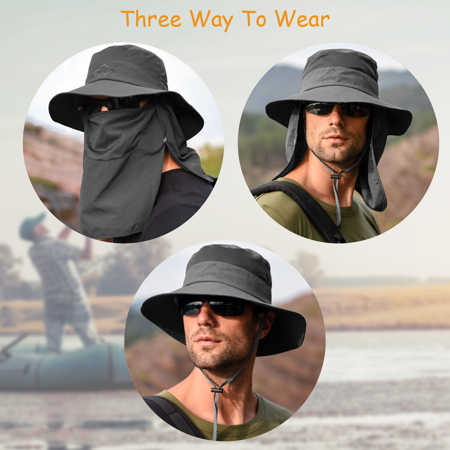 Summer UV Protection Sun Hat Baseball Cap With Neck Face Flap For Fishing Hiking