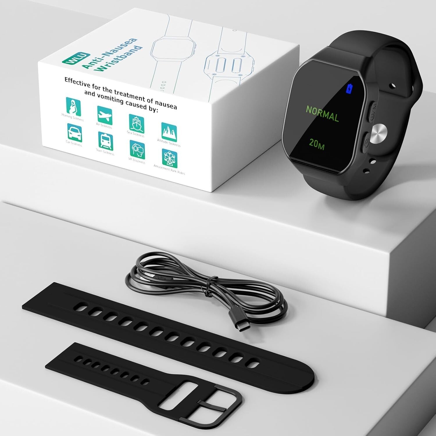 WLU Anti Nausea Wristband, Motion Sickness Bands Relieve Morning Motion Travel