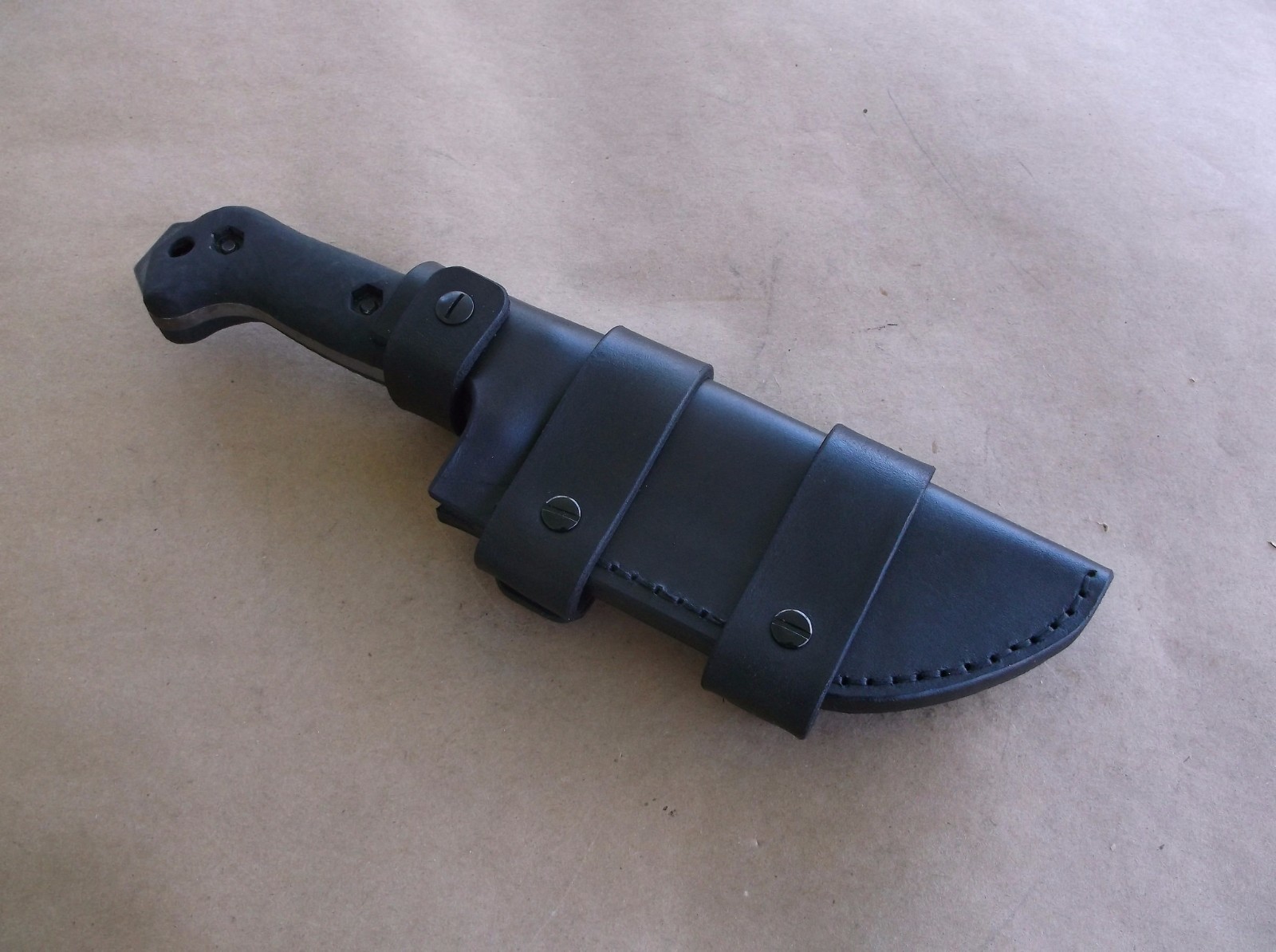 KA BAR BECKER BK-2 CUSTOM LEATHER SHEATH (SHEATH ONLY) !READ DESCRIPTION!