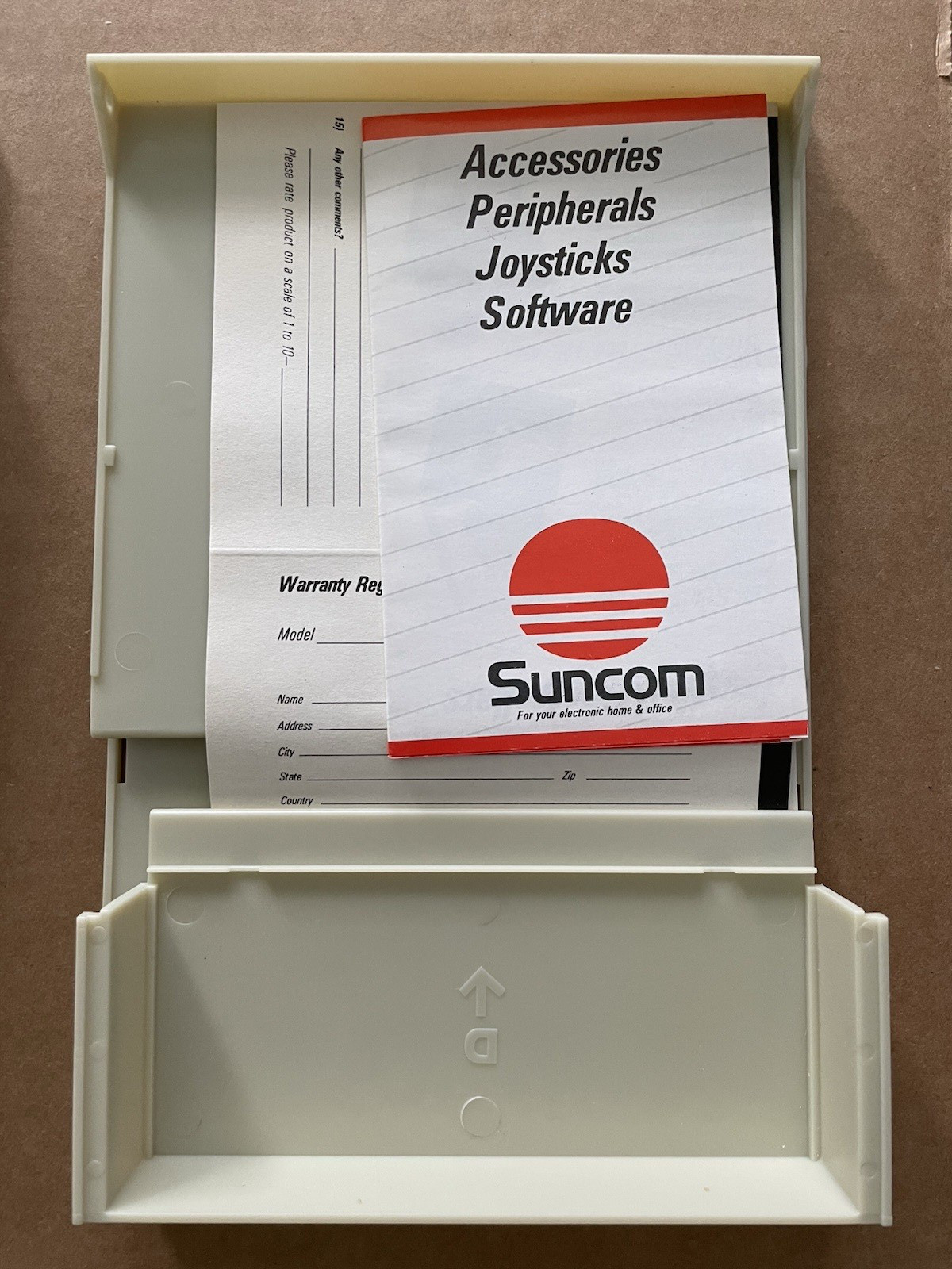 Vintage SUNCOM Floppy Diskit 60 Roll-Top Diskette Storage Cabinet w/ Box NOS