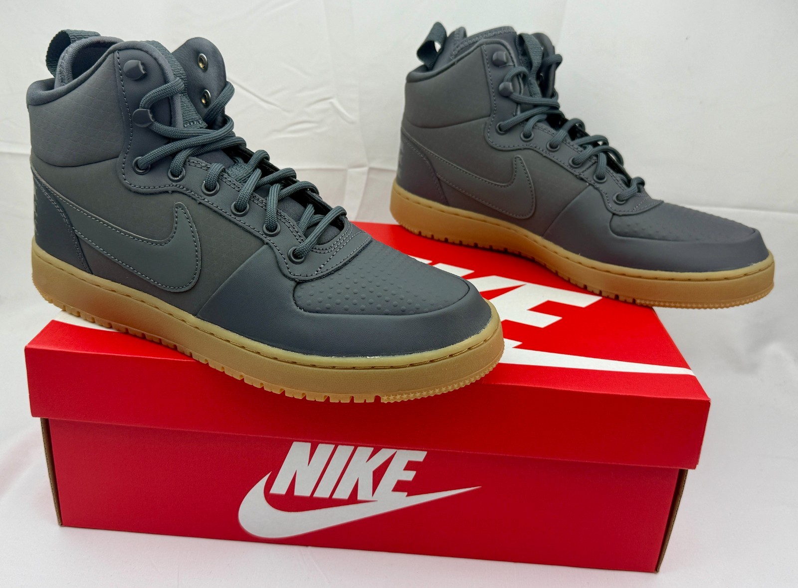Nike Court Borough Mid Winter Dark Grey Sneakers AA0547-001 Mens sz NIB