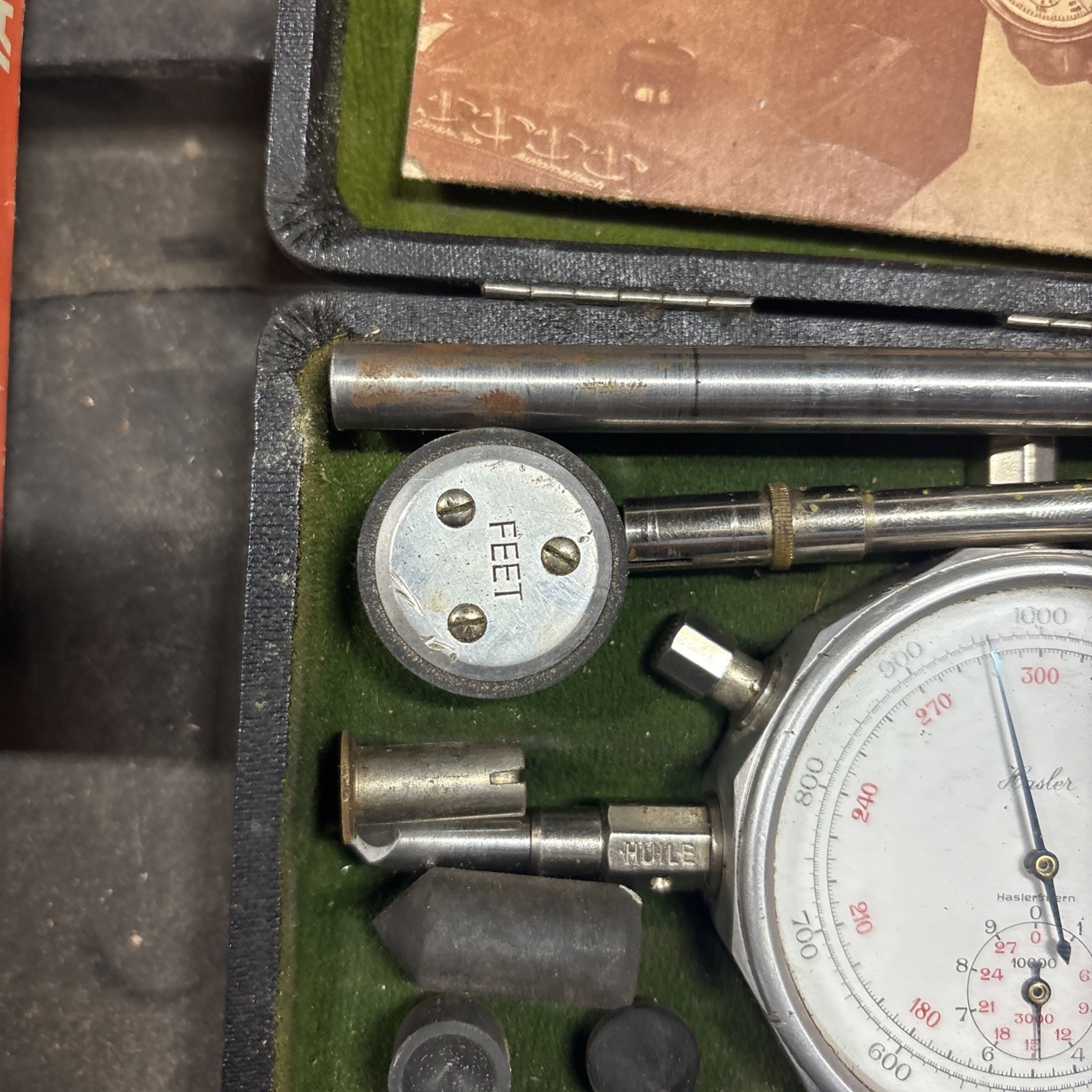 Rare hasler hand held Switzerland Tachometer speed indicator 1960's