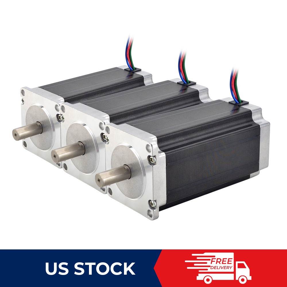 3pcs Nema 23 Stepper Motor 425oz.in 4.2A 57x113mm φ10mm D-cut Shaft CNC
