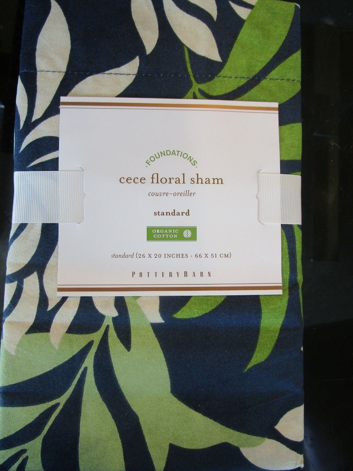 1 Pottery Barn CeCe Organic Patterned Standard Sham New with tag