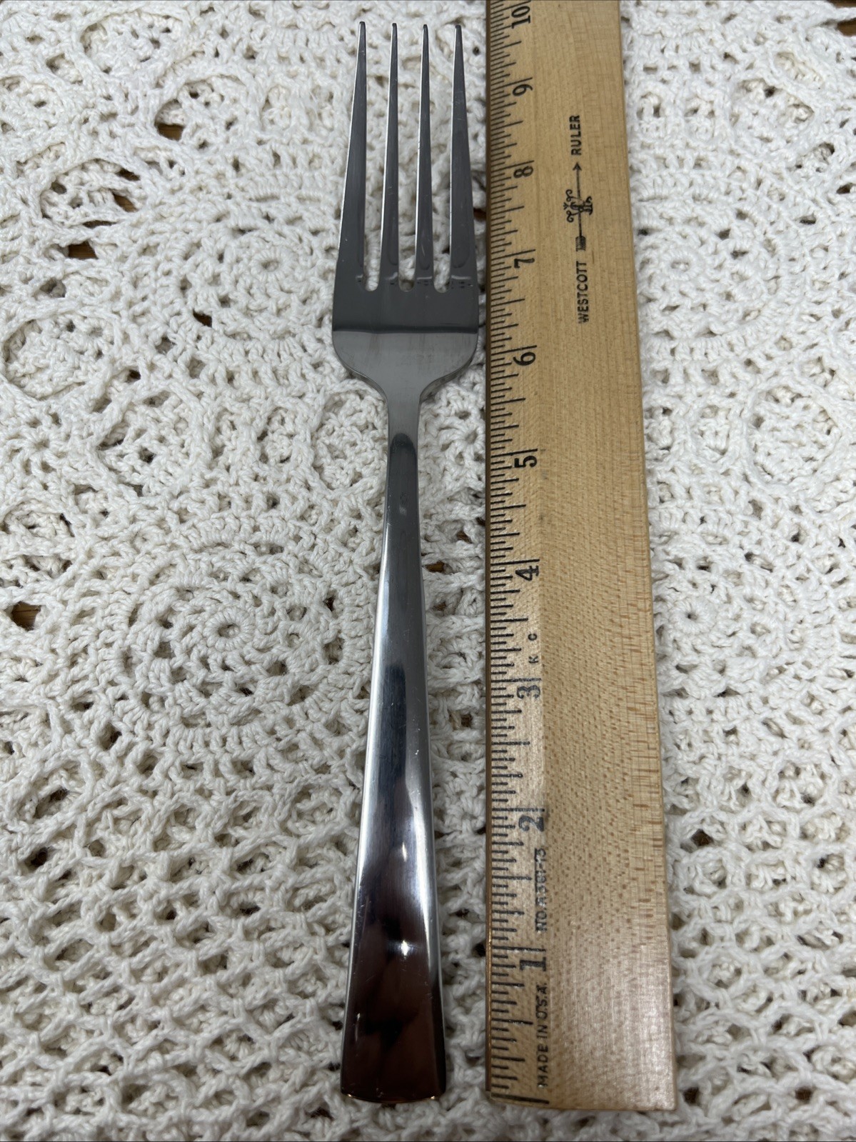 Nocha  Serving Fork Stainless Flatware Silverware Oneida Glossy 9 Inch