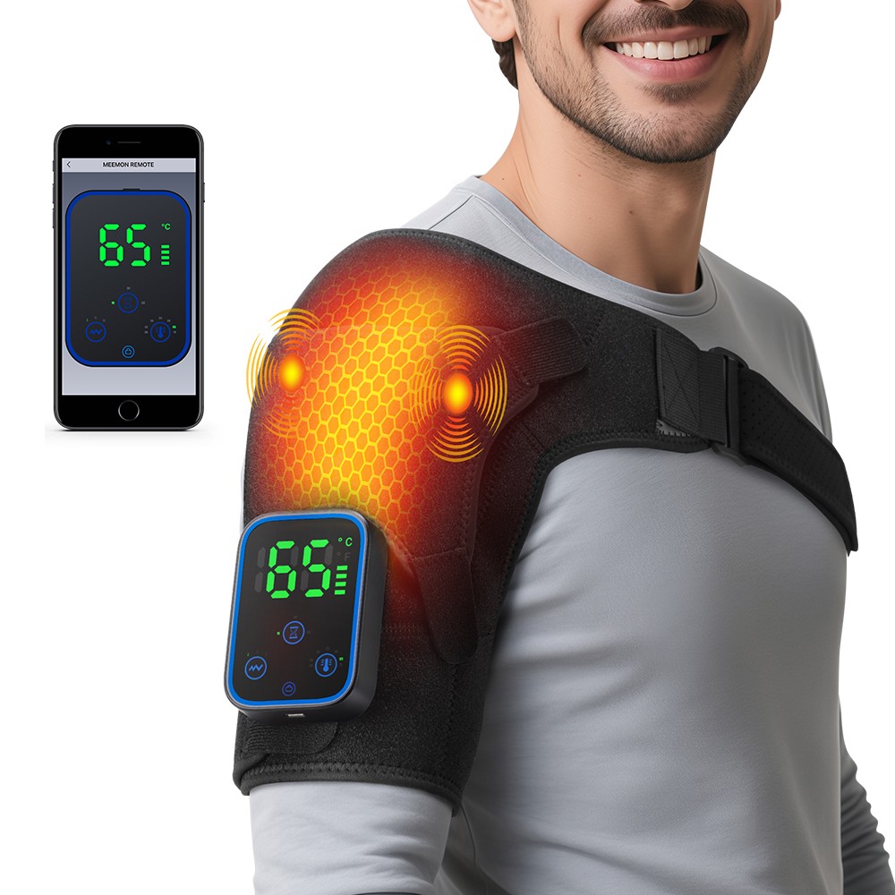 APP Control Shoulder Massager Graphene Heating Shoulder Brace with Vibration