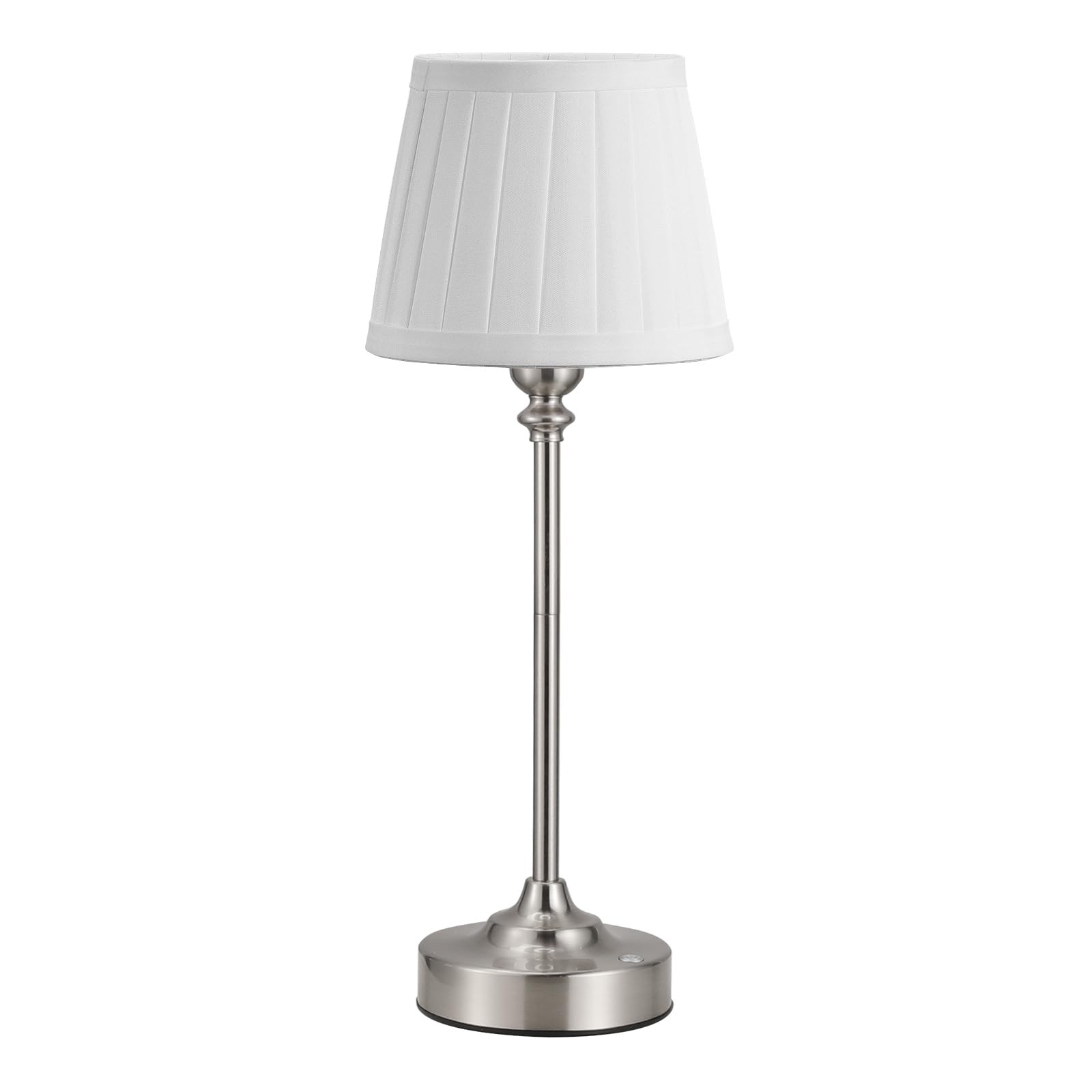 Kakanuo Cordless Table Lamp Rechargeable Silver - 4000mAh Battery, Dimmable