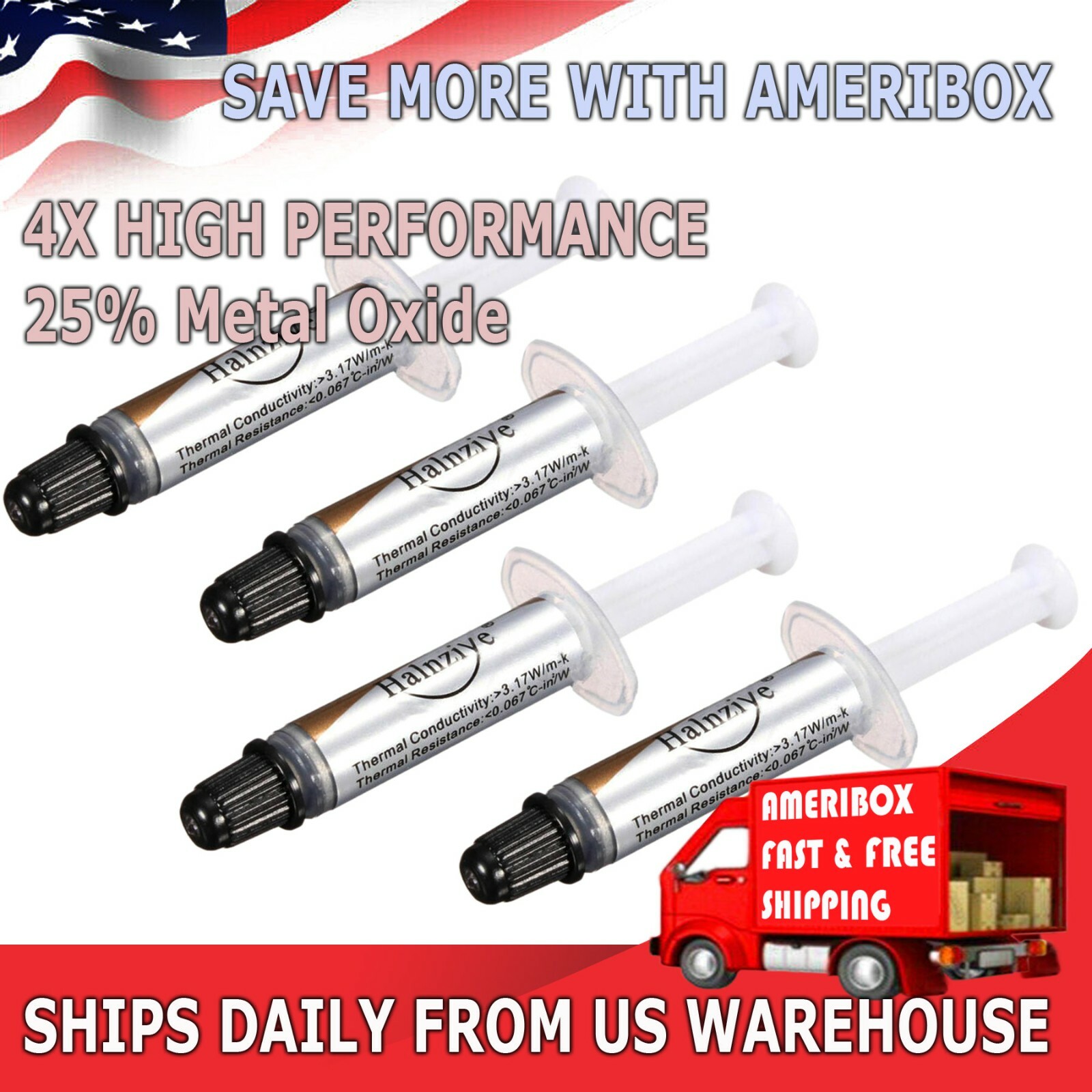 4X High Performance Silver Thermal Grease CPU Heatsink Compound Paste Syringe