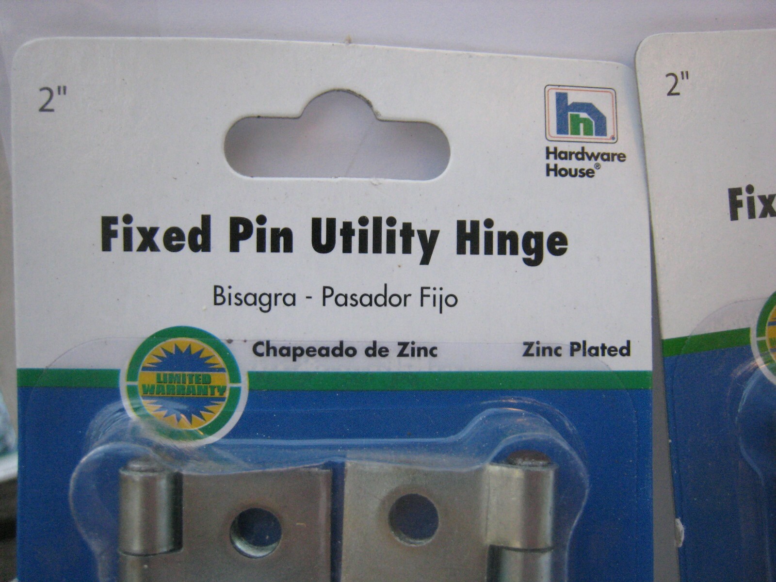 4 pairs 2" Utility FIXED Pin Hinges HH50-3359 Hardware House